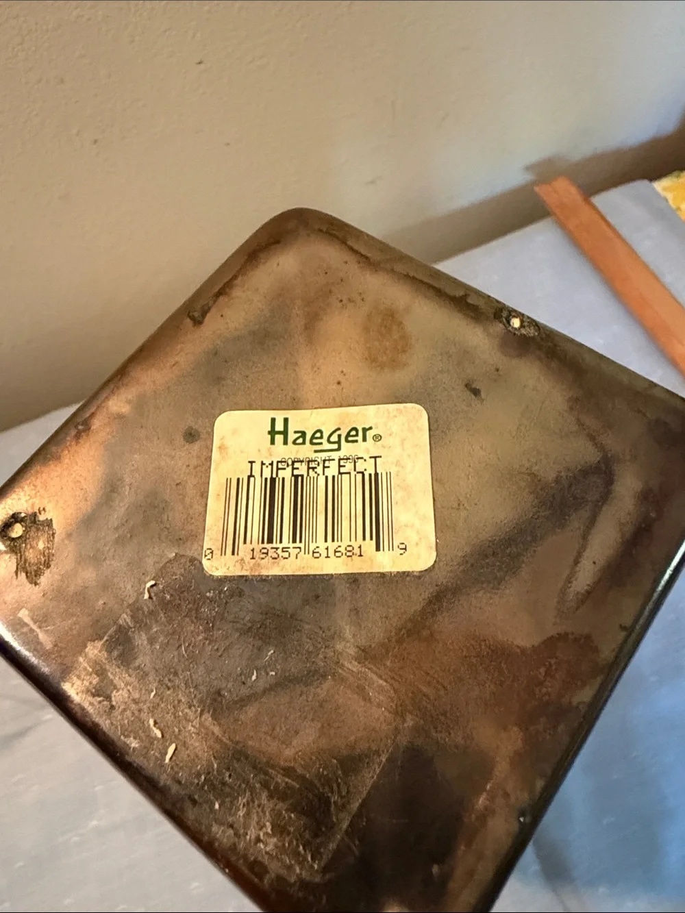 Vintage Haeger Decorative Metallic Bronze Ceramic Vase - Accent Home Decor
